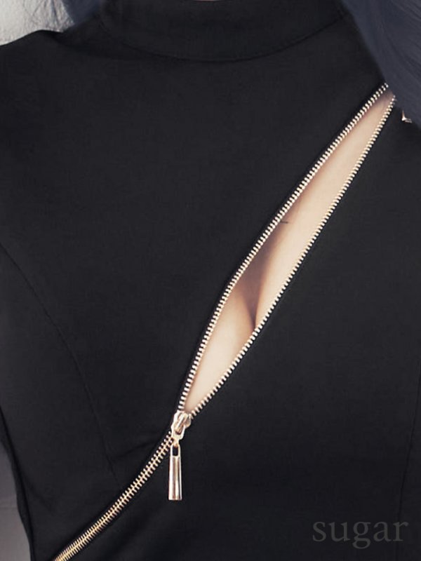 ブラック モデル:まおちゃる 身長:158cm 着用サイズ:Sサイズ