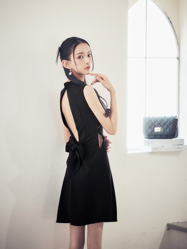 ブラック モデル:まおちゃる 身長:158cm 着用サイズ:Sサイズ