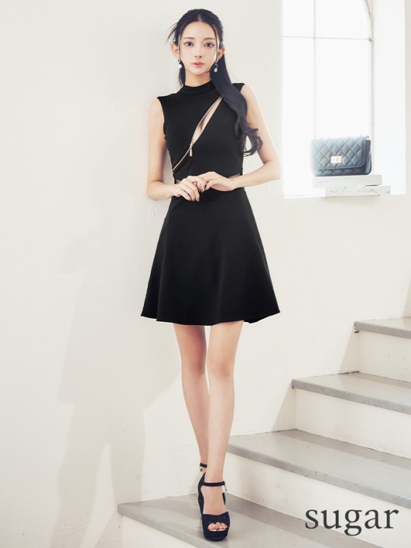 ブラック モデル:まおちゃる 身長:158cm 着用サイズ:Sサイズ