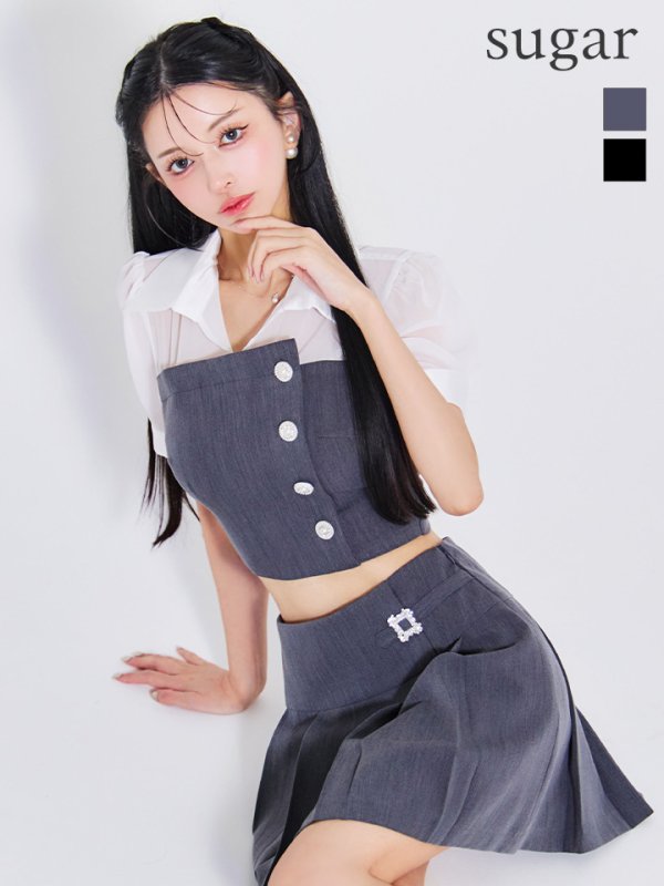 グレー モデル：まおちゃる　身長：158cm　着用サイズ：Sサイズ