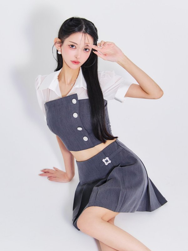 モデル：まおちゃる　身長：158cm　着用サイズ：Sサイズ