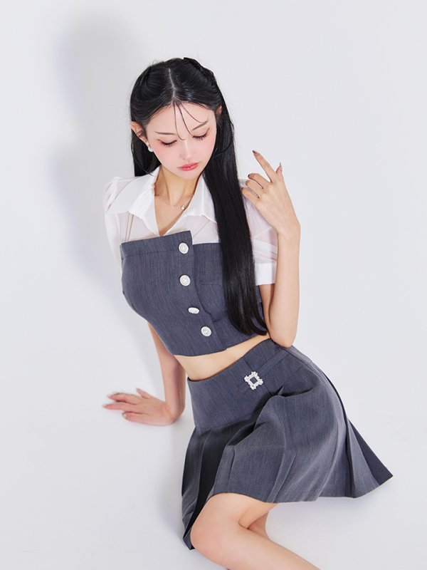 モデル：まおちゃる　身長：158cm　着用サイズ：Sサイズ