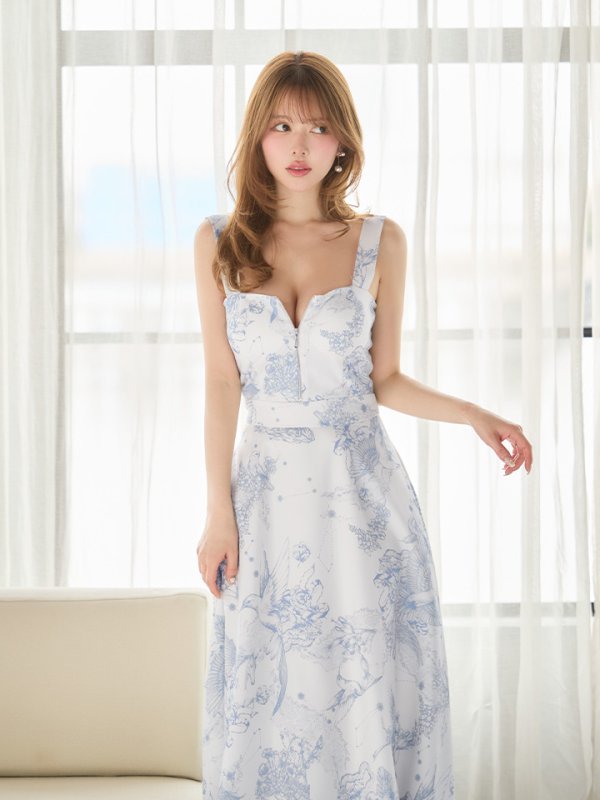 アイボリー×ブルー モデル：ゆめ　身長：160cm　着用サイズ：Sサイズ