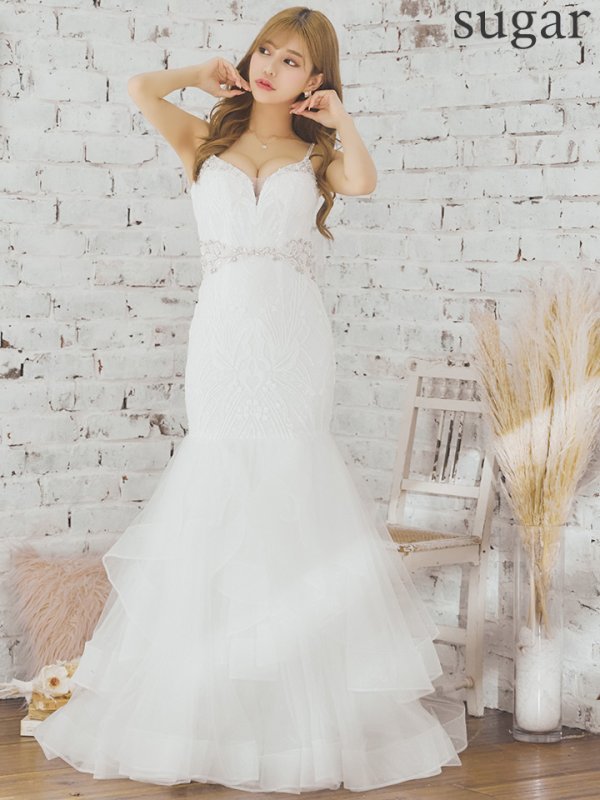 画像7: 【ANGEL R PREMIUM/エンジェルアールプレミアム】バストウエストビジュー/ スパンコール/ レース/ マーメイド/ ロング/ キャバドレス long[OF2] (7)