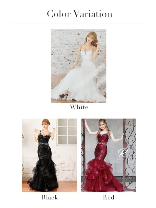 画像20: 【ANGEL R PREMIUM/エンジェルアールプレミアム】バストウエストビジュー/ スパンコール/ レース/ マーメイド/ ロング/ キャバドレス long[OF2] (20)