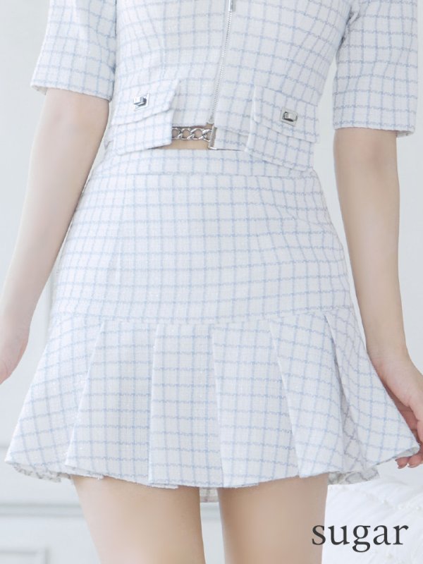 画像11: XSサイズあり【an /アン】 襟付き/ フロントジップ/ 袖付き/ 半袖/ プリーツ/フレア/ ミニドレス/ キャバドレス[OF05] (11)