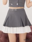 グレーｘホワイト　モデル：まりん　身長：164cm　着用サイズ：Sサイズ
