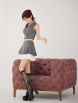 グレーｘホワイト　モデル：まりん　身長：164cm　着用サイズ：Sサイズ