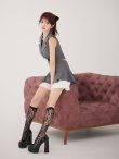 グレーｘホワイト　モデル：まりん　身長：164cm　着用サイズ：Sサイズ