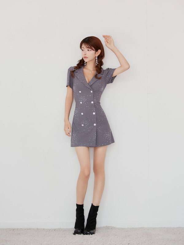 グレー　モデル：まりん　身長：164cm　着用サイズ：Sサイズ