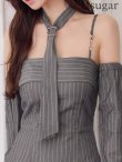 グレー×ホワイト モデル：ゆめ　身長：160cm　着用サイズ：Sサイズ