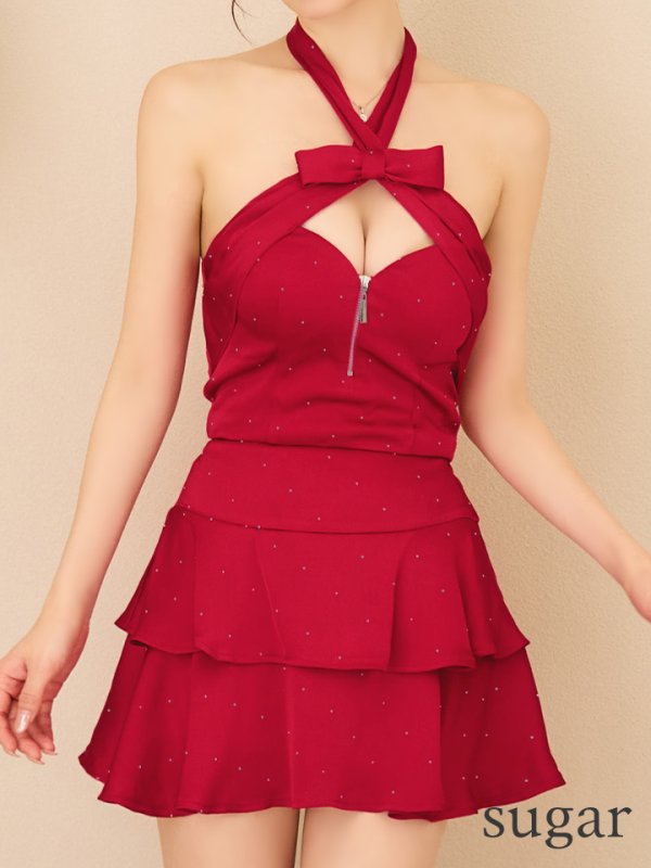 レッド　モデル：ゆめ　身長：160cm　着用サイズ：Sサイズ