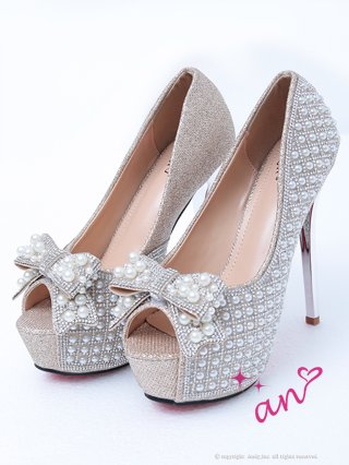 サントリー　ブランデー　ハイヒール型 an】1color/ 14cmヒール/ ビジュー/ ハイヒール/ ピンヒール