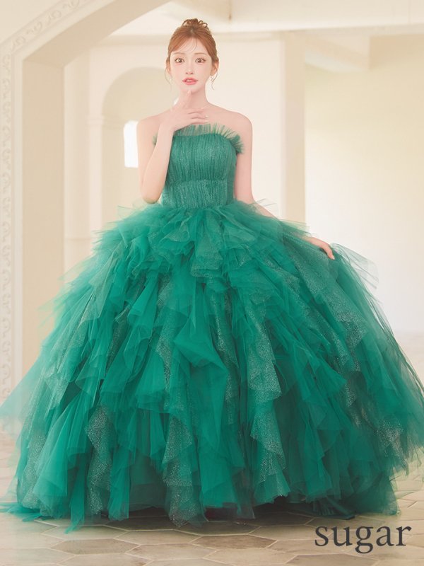 グリーン　モデル：明日花キララ　身長：162cm 着用サイズ：S (XS〜M)サイズ