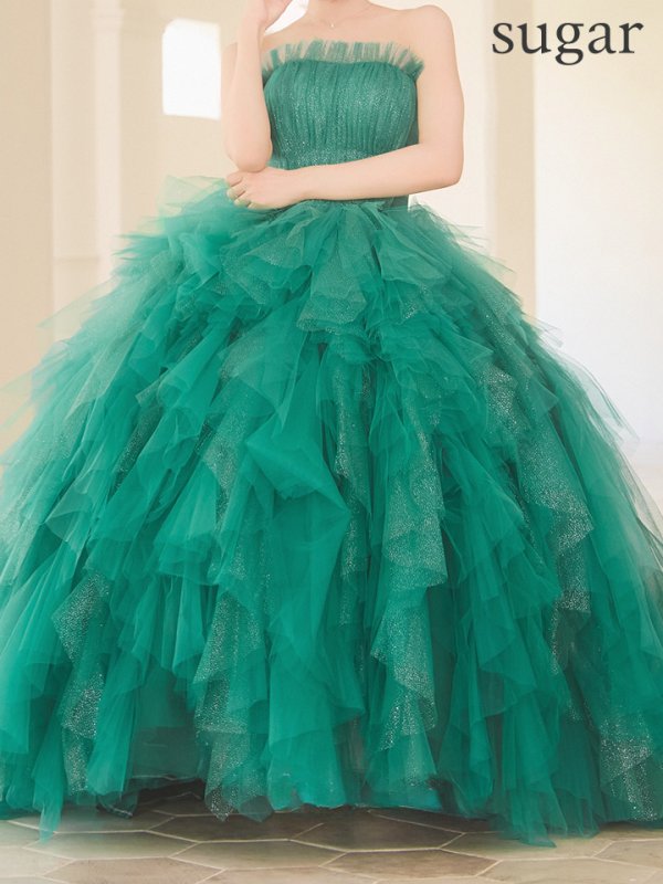 グリーン　モデル：明日花キララ　身長：162cm 着用サイズ：S (XS〜M)サイズ