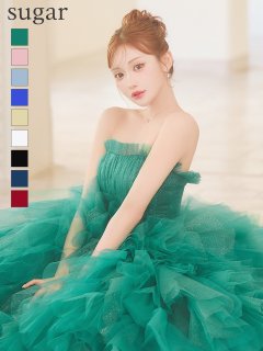 【couture an/クチュールアン】ベア/ ラメ/ チュール/ レース/ フリル/ スピンドル/ フレア/ プリンセス/ ロングドレス/ キャバドレス