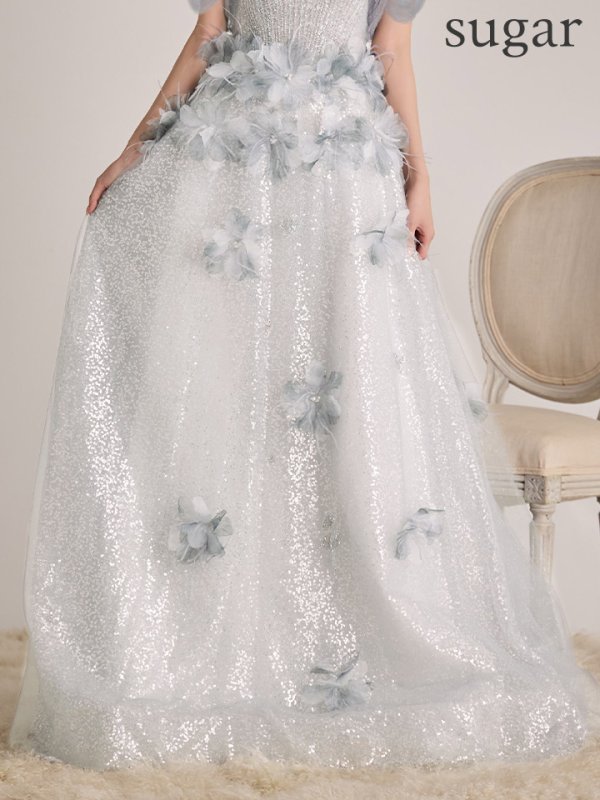 ブルー　モデル：ももか　身長：156cm　着用サイズ：S(XS〜M)サイズ