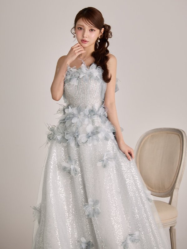 ブルー　モデル：ももか　身長：156cm　着用サイズ：S(XS〜M)サイズ