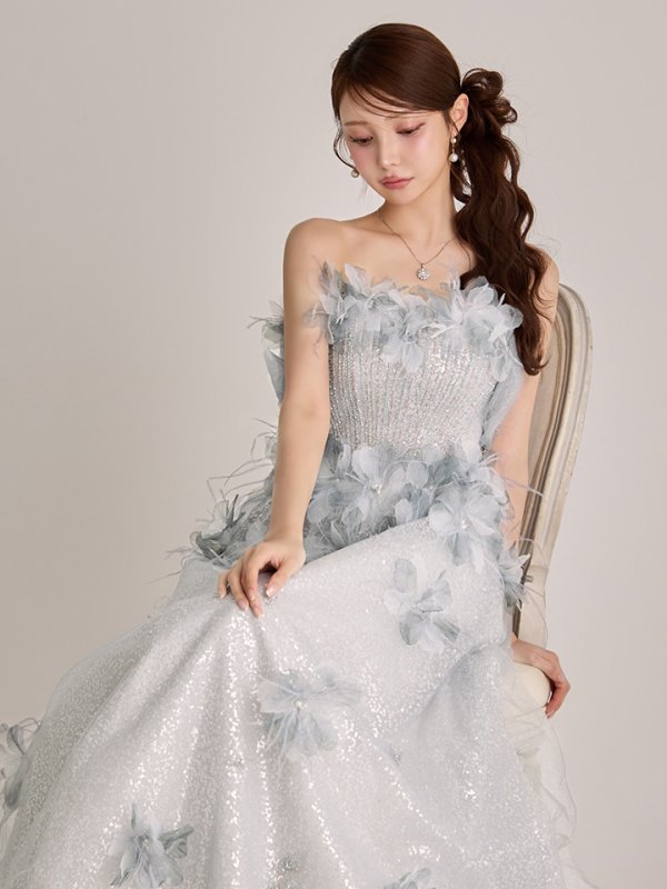 ブルー　モデル：ももか　身長：156cm　着用サイズ：S(XS〜M)サイズ