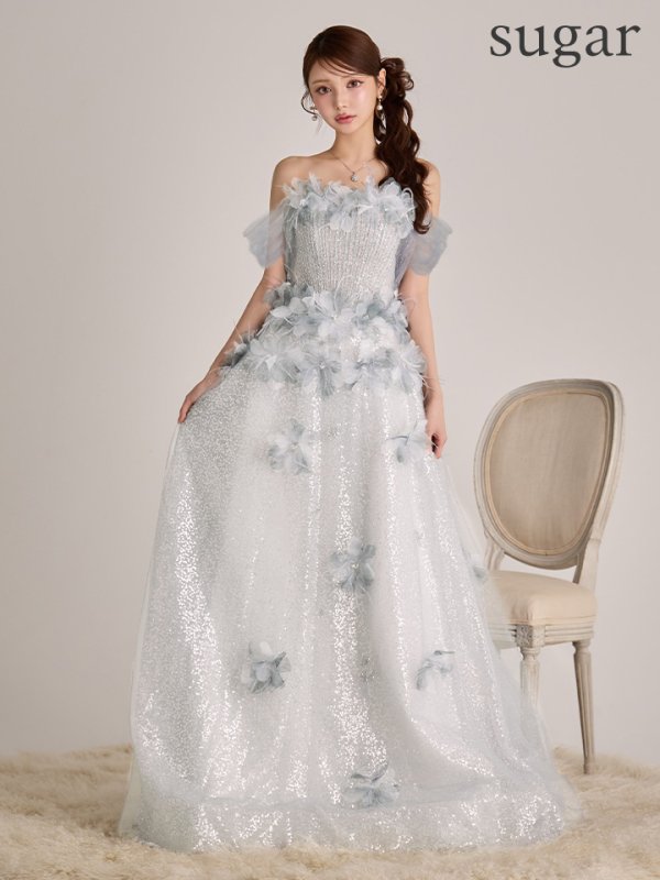 ブルー　モデル：ももか　身長：156cm　着用サイズ：S(XS〜M)サイズ