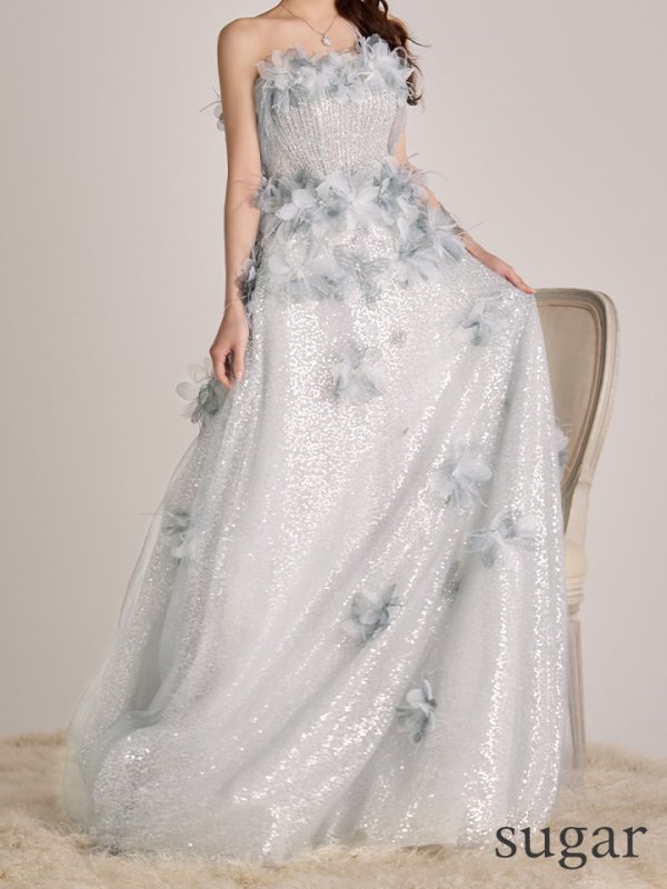 ブルー　モデル：ももか　身長：156cm　着用サイズ：S(XS〜M)サイズ