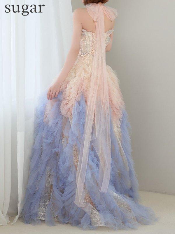 アイボリー×ブルー モデル：れみ　身長：163cm　着用サイズ：Sサイズ