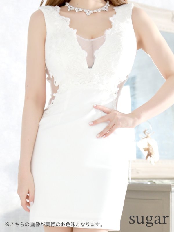 画像4: 【an/アン】サイドシアー/ ノースリーブ/ タイト/ ミニドレス/ キャバドレス[OF05] (4)