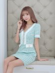 ブルー モデル：ぴょな　身長：160cm　着用サイズ：Sサイズ