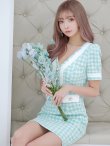 ブルー モデル：ぴょな　身長：160cm　着用サイズ：Sサイズ