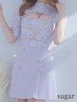 画像17: 【an/アン】バストカット/ 五分袖/ 長袖/ 袖あり/ レース切り替え/ ハイネック/ ボタン/ プリーツ/ Aライン/ ミニドレス/ キャバドレス[OF05] (17)