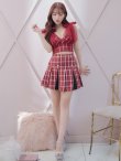 画像27: 【りょうか/関西コレクション着用】【an /アン】チェック柄/ ショルダーリボン/ チュール/ Aライン/ セットアップ/ ミニドレス/ キャバドレス[OF05] (27)