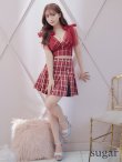 画像30: 【りょうか/関西コレクション着用】【an /アン】チェック柄/ ショルダーリボン/ チュール/ Aライン/ セットアップ/ ミニドレス/ キャバドレス[OF05] (30)