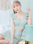画像6: 【an /アン】ツイード/ フリルスリーブ/ 袖あり/ セットアップ/ マーメイド/ 裾フリル/ ミニドレス/ キャバドレス[OF05] (6)