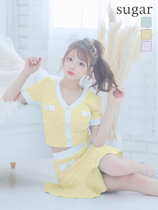 XSサイズあり 【an /アン】フロントジップ/ チェック/ ツイード