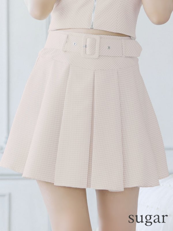 画像23: XSサイズあり【an /アン】ツイード/ ボタン/ ショルダーリボン/ キャミソール/ セットアップ/ Aライン/ 裾プリーツ/ ミニドレス/ キャバドレス[OF05] (23)