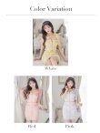 画像44: XSサイズあり【an /アン】 ショルダーリボン/ フロントジップ/ ゴールドバックル/ ボタン/ セットアップ/タイト/ ミニドレス/ キャバドレス[OF05] (44)