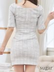 画像11: XSサイズあり【an /アン】 ストレッチ/ ツイード/ アンサンブル/ リボン/ 半袖/ 袖あり/ バストシアー/ タイト/ ミニドレス/ キャバドレス[OF05] (11)