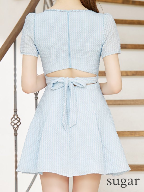 ブルー モデル:桜伊みやこ 身長:156cm 着用サイズ:Sサイズ