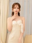 画像16: XSサイズあり【an /アン】 ツイード/ リボン/ バストジップ/ チェーンショルダー/ タイト/ ミニドレス/ キャバドレス[OF05] (16)