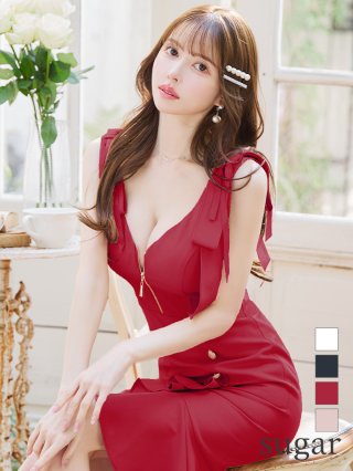 【月末価格】Andy.an ストーンキャバドレス an/アン】ラメ ジップデザイン シフォン袖 肩出し 長袖