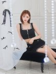 ブラック　モデル：明日花キララ　身長162cm　着用サイズ：Sサイズ