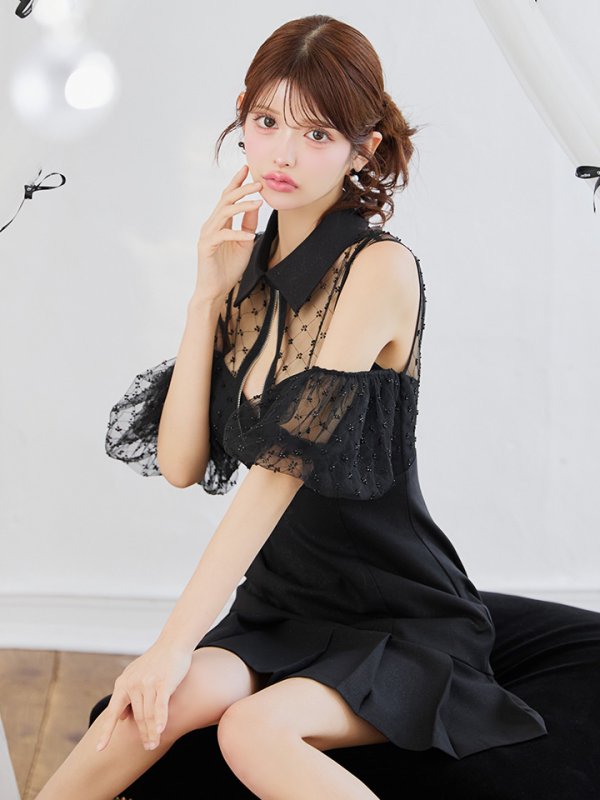 ブラック　モデル：まりん　身長：164cm　着用サイズ：Sサイズ