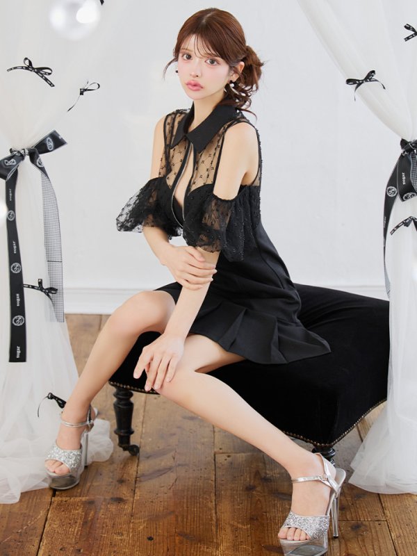 ブラック　モデル：まりん　身長：164cm　着用サイズ：Sサイズ