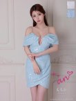 ブルー モデル：ももか　身長：156cm　着用サイズ：Sサイズ