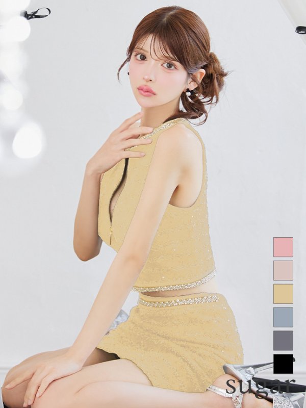 イエロー モデル：まりん　身長：164cm　着用サイズ：Sサイズ