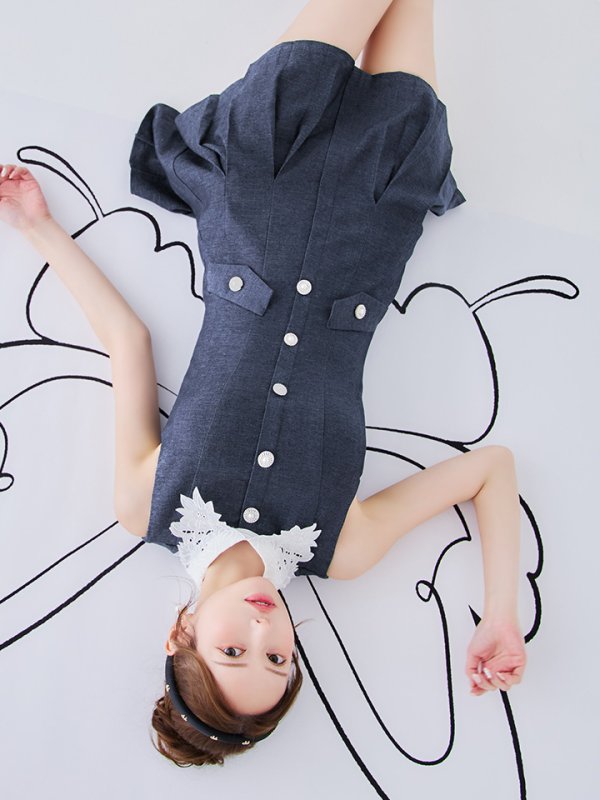 インディゴ モデル：ゆめ　身長：160cm　着用サイズ：Sサイズ