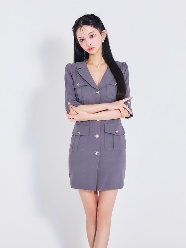 グレー モデル：まおちゃる　身長：158cm　着用サイズ：Sサイズ