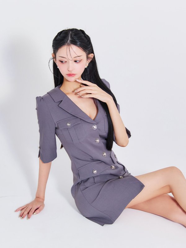 グレー モデル：まおちゃる　身長：158cm　着用サイズ：Sサイズ