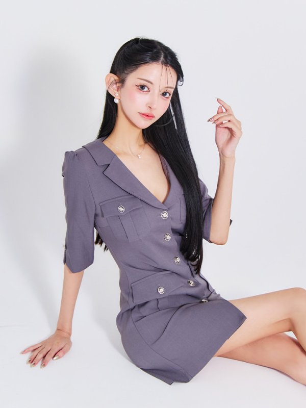 グレー モデル：まおちゃる　身長：158cm　着用サイズ：Sサイズ