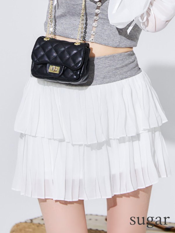 グレーxホワイト モデル：ゆめ　身長：160cm　着用サイズ：Sサイズ